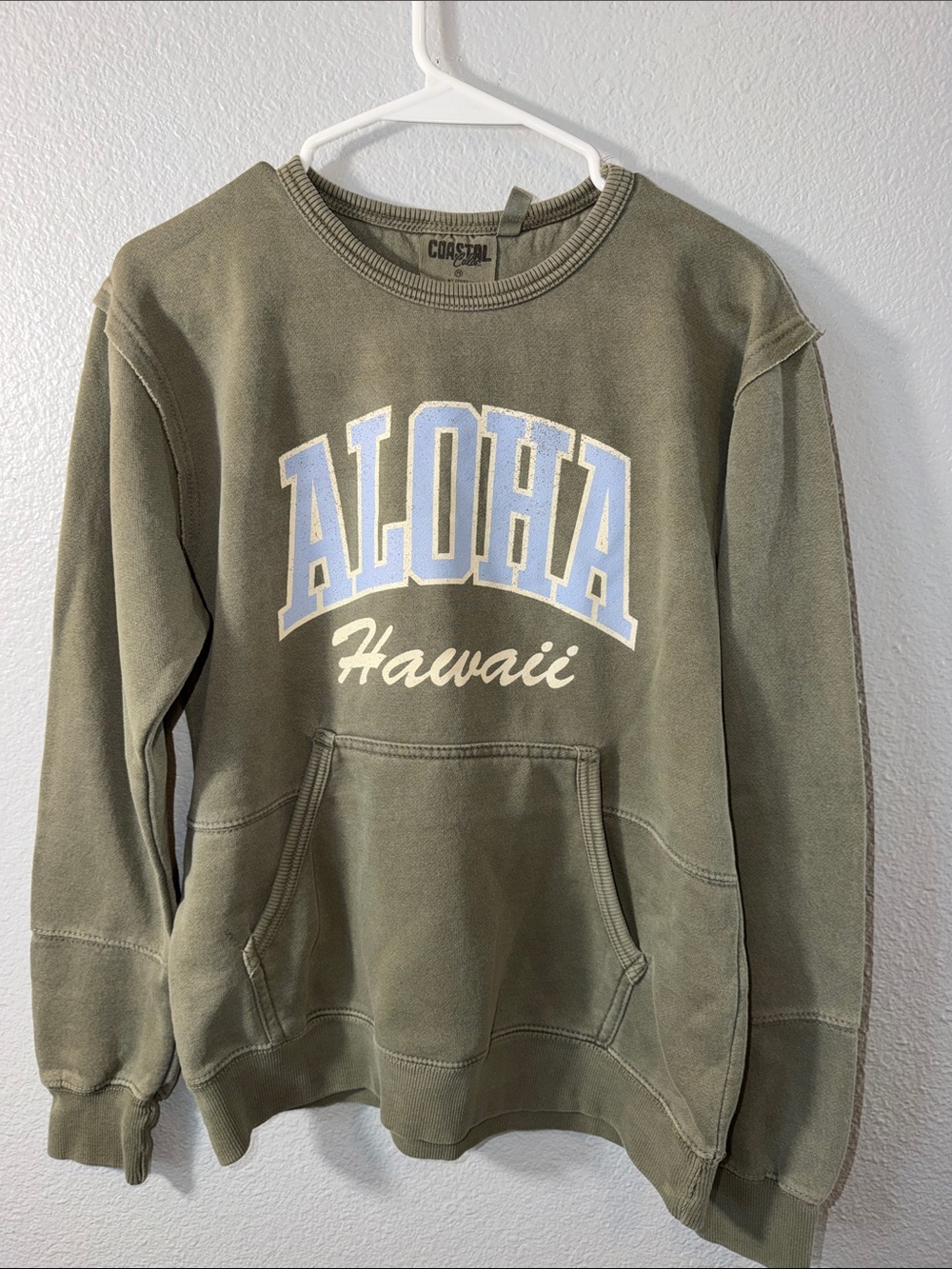 Aloha Hawaii Olive Crewneck Sweatshirt